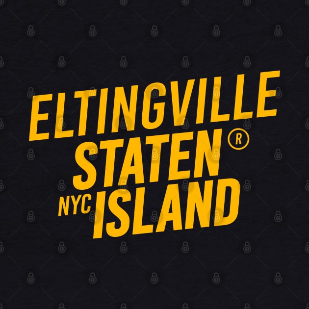 Eltingville, Staten Island - Modern Cursive Minimal Design - New York by Boogosh